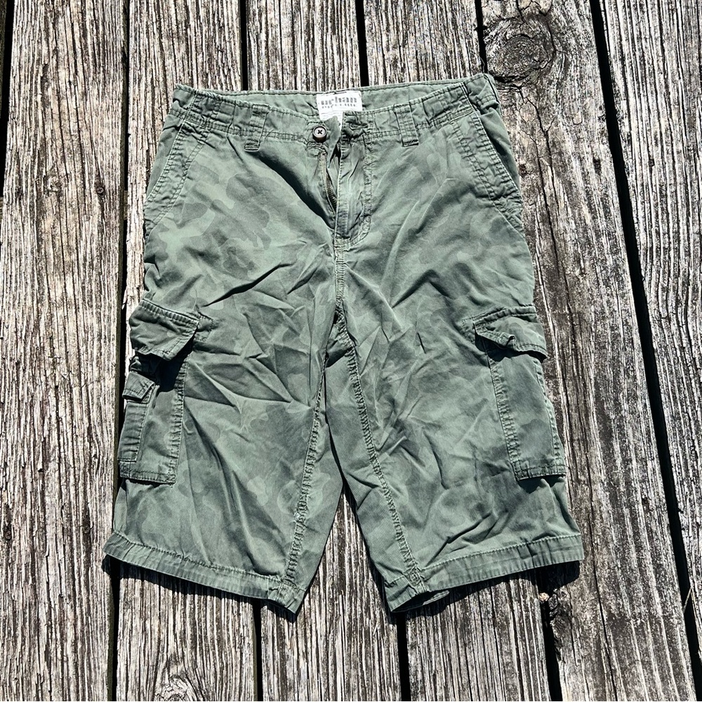 Green Camo Cargo Shorts